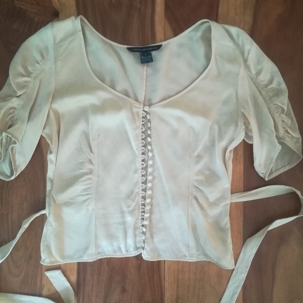 French Connection Silk Bodice Top